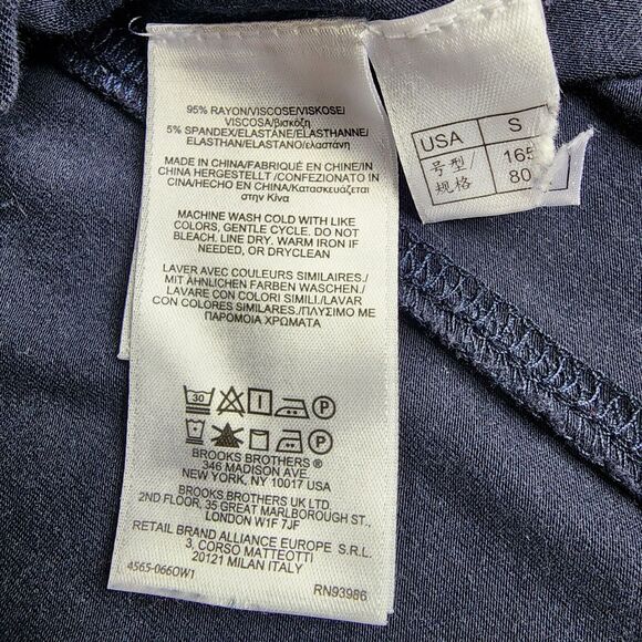 Brooks Brothers Dress Womens Small Blue Navy Gold Buttons 3/4 Sleeve Button up - Picture 16 of 16